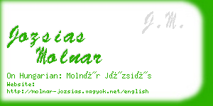 jozsias molnar business card